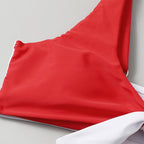 Damen Zweiteiliges Bikiniset mit asymmetrischem Oberteil