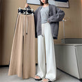 Damen Bequeme, hoch geschnittene Strickhose mit praktischem Bindand