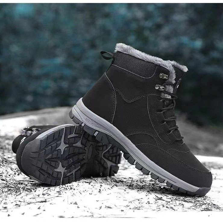 Damen gefütterte Winterstiefel mit rutschfester Profilsohle R&B