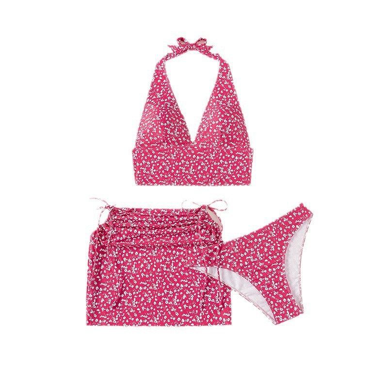 Damen Crop-Bikini-Set mit floralem Design R&B