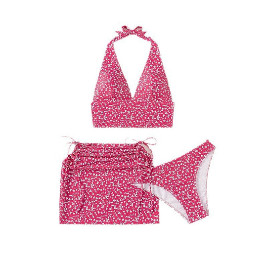 Damen Crop-Bikini-Set mit floralem Design R&B