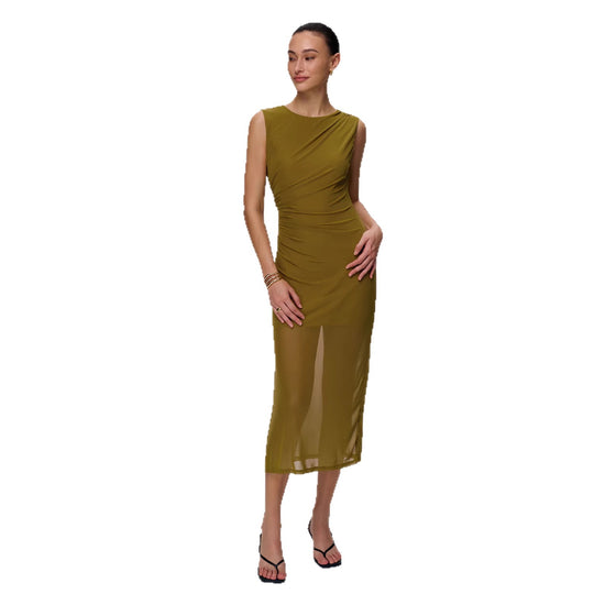 Damen Elegantes Wickelkleid mit figurbetontem Design und verführerischen Raffungselementen R&B