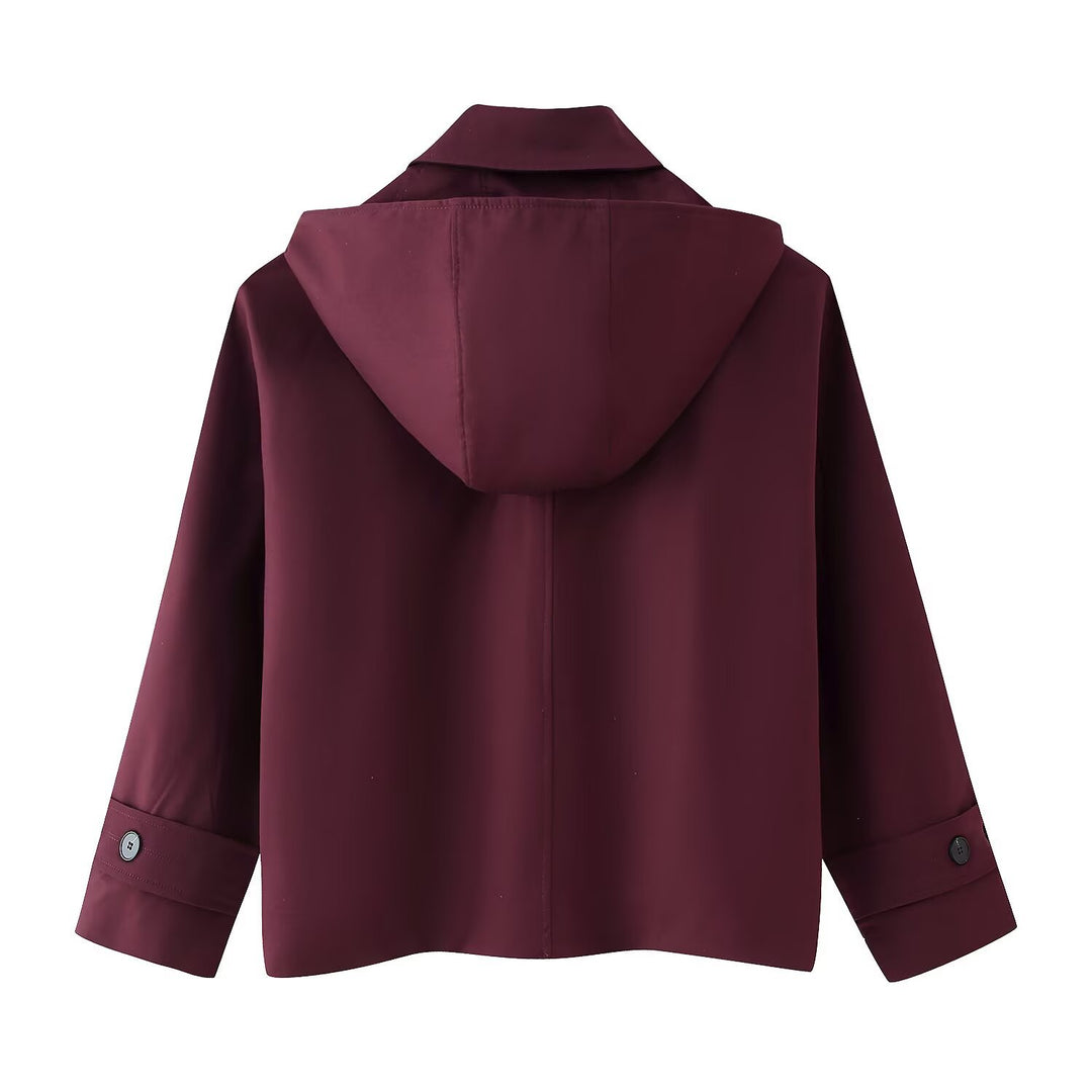 Damen Übergangsjacke mit Kapuze und praktischen Taschen R&B