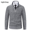 Herren Strickpullover mit modernem Reißverschluss und strukturiertem Design