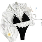 Damen Triangel-Bikini mit Rüschendetails R&B