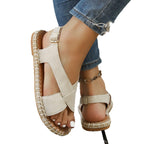 Damen elegante Sandalen mit geflochtenem Riemendesign R&B