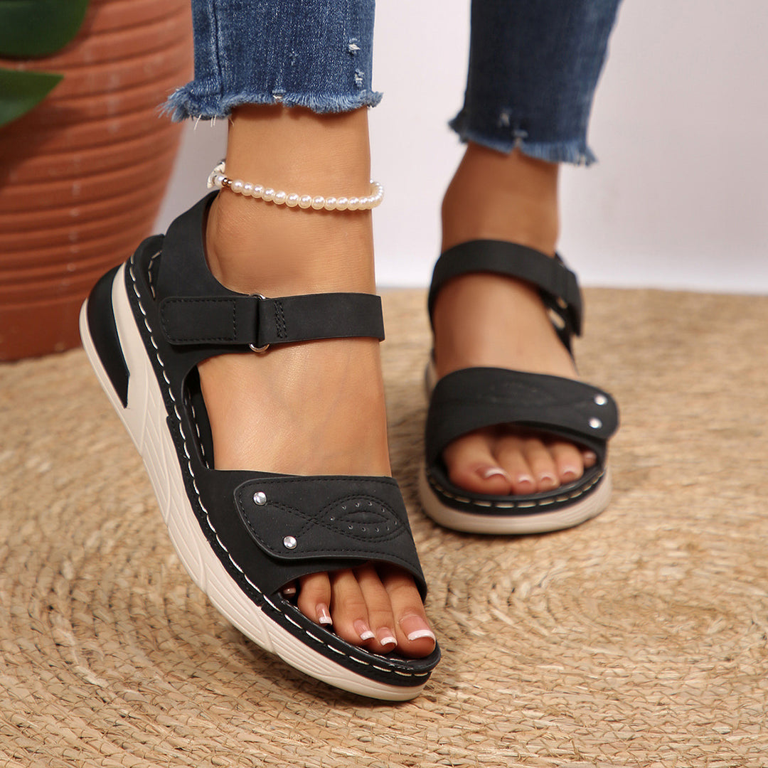 Damen Komfortable orthopädische Sandalen mit Riemen R&B