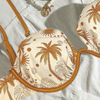 Damen Bikini-Set mit verstellbaren Trägern und charmanten Muschelverzierungen R&B