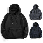 Herren lässiger Kapuzenpullover mit Knopfdetails und praktischen Taschen R&B