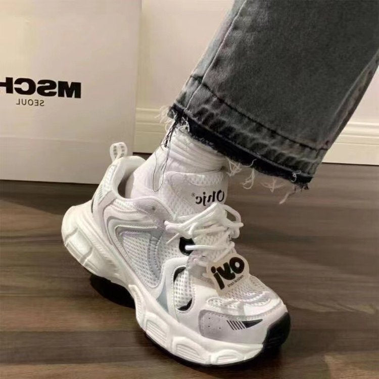 Damen Sportliche Sneakers mit atmungsaktivem Mesh-Obermaterial und gepolsterter Sohle R&B