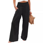 Damen weiter Sommerhose mit elastischem Bund R&B