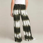 Damen Weite Stoffhose mit einzigartigem Batikdesign