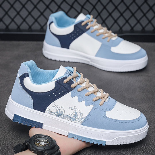 Damen stylische Sneaker mit kunstvoller Wellenmotivik R&B