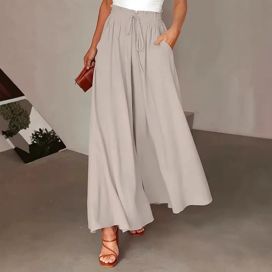 Damen Palazzo-Hosen mit elastischem Bund und praktischen Taschen R&B