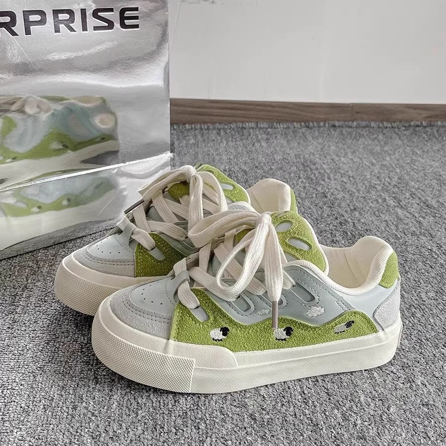Damen Sneakers mit verspielten Schäfchen-Applikationen und atmungsaktivem Obermaterial R&B