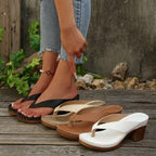 Damen Wedge-Pantoletten mit elegantem Riemendesign und komfortabler Fußbettung R&B