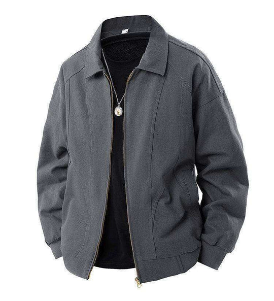 Herren lässige Übergangsjacke mit modernem Stehkragen und seitlichen Eingrifftaschen R&B