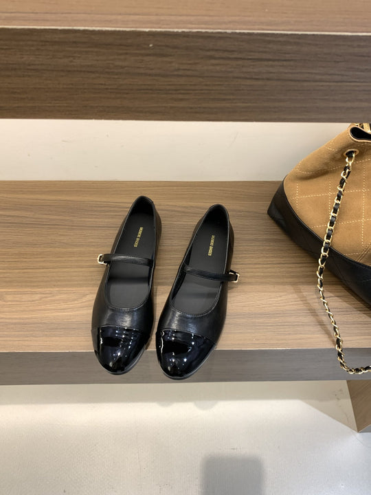 Damen Elegante Mary Jane Ballerinas mit modischem Riemchen und komfortablem Fußbett R&B