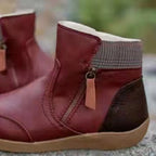 Damen modische Stiefeletten mit seitlichem Reißverschluss und bequemer Sohle R&B