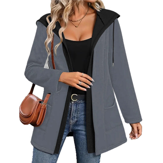 Damen Lässige Kapuzenjacke mit praktischen Taschen und modernem Schnitt R&B