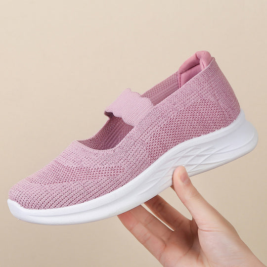 Damen bequeme Sneaker mit elastischen Riemen R&B