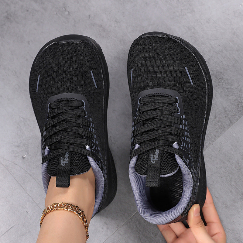 Damen Sportliche Leichtgewicht Sneakers mit elastischem Obermaterial