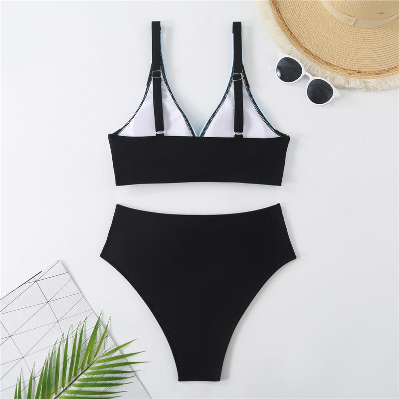 Damen Bikini-Set mit modernem Wickeldesign und figurbetonendem Schnitt R&B