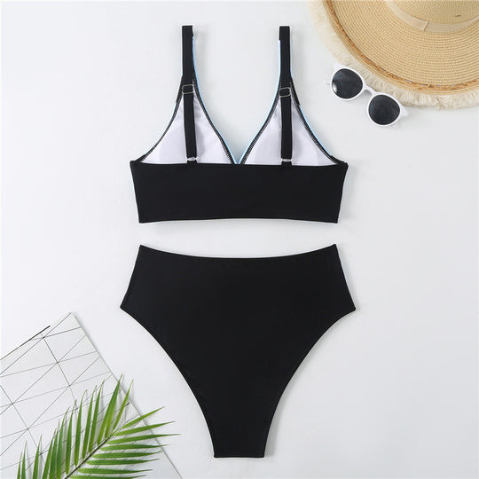 Damen Bikini-Set mit modernem Wickeldesign und figurbetonendem Schnitt R&B