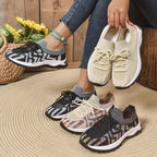 Damen Sportliche Freizeit-Sneaker mit atmungsaktiver Strickoberfläche und rutschfester Sohle R&B