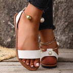 Damen Flache Sandalen mit modischem Schmuckdetail R&B
