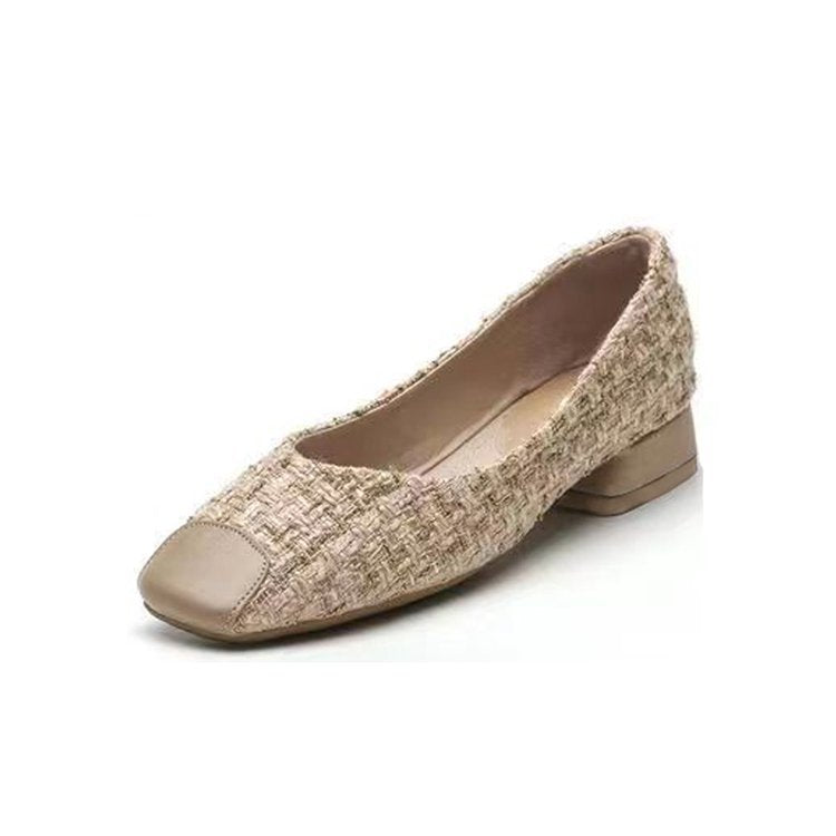 Damen elegante Ballerinas mit modischem Tweed-Obermaterial und komfortablem Fußbett R&B