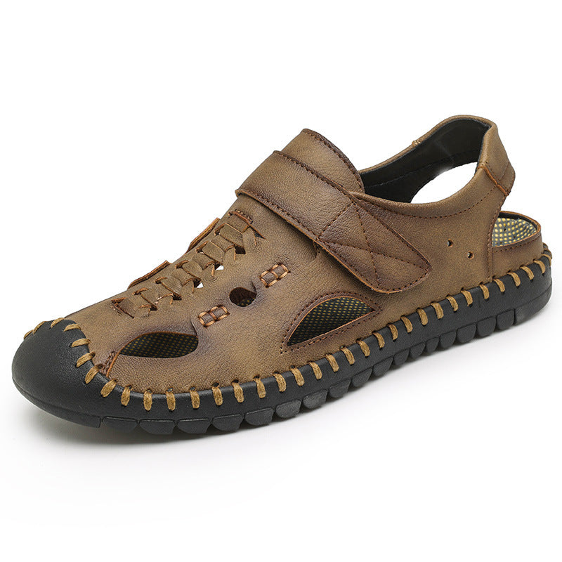 Herren Komfortable Leder-Sandalen mit rutschfester Sohle R&B