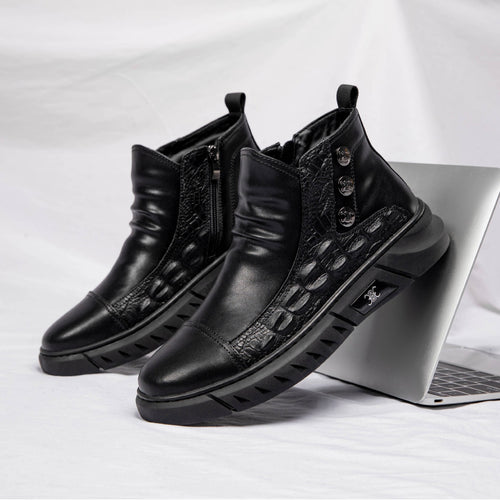 Damen Modische Stiefeletten mit Reißverschluss und Details R&B