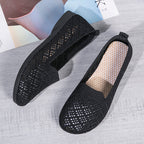 Damen atmungsaktive Slip-On Ballerinas aus luftdurchlässigem Material