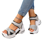 Damen Sportliche Sandalen mit dämpfendem Absatz und verstellbarem Riemendesign R&B