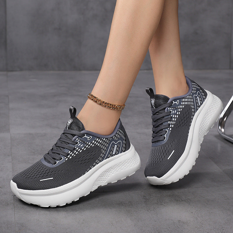 Damen Sportliche Leichtgewicht Sneakers mit elastischem Obermaterial
