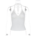 Damen Spitzen-Haltertop mit eleganten Raffungselementen R&B