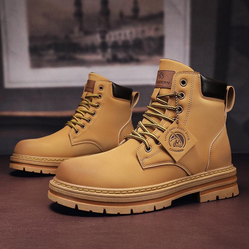 Damen Lederstiefeletten mit robustem Profil und Schnürung R&B