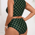 Damen Cropped Badeoberteil mit hoch geschnittenem Höschen R&B