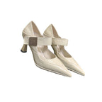 Damen elegante Slingback-Pumps mit moderner Schnallenverzierung R&B