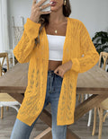 Damen luftiger Strickcardigan mit filigranem Lochmuster R&B