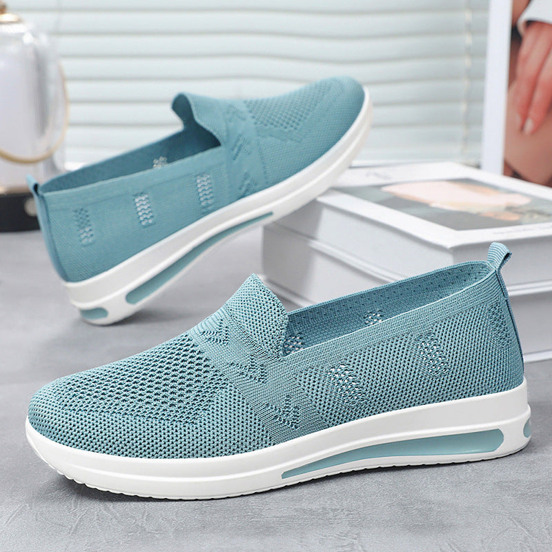 Damen Atmungsaktive Slip-On Sneakers mit flexiblem Obermaterial und komfortablem Fußbett