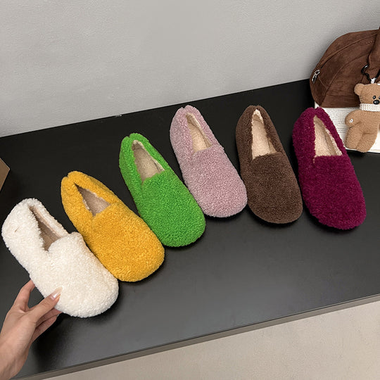 Damen Flauschige Hausschuhe aus hochwertigem Plüschmaterial R&B