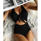 Damen Einteiliger Badeanzug mit innovativem Wickeldetail