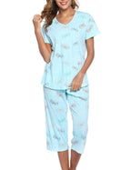 Damen Pyjama-Set mit verspieltem Katzenmotiv R&B