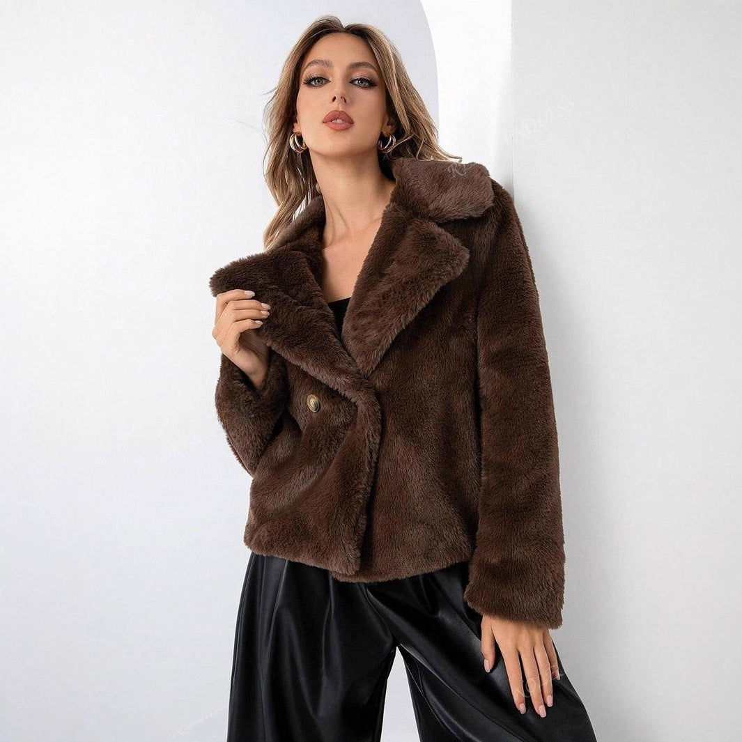Damen Trendige und weiche Teddyjacke R&B