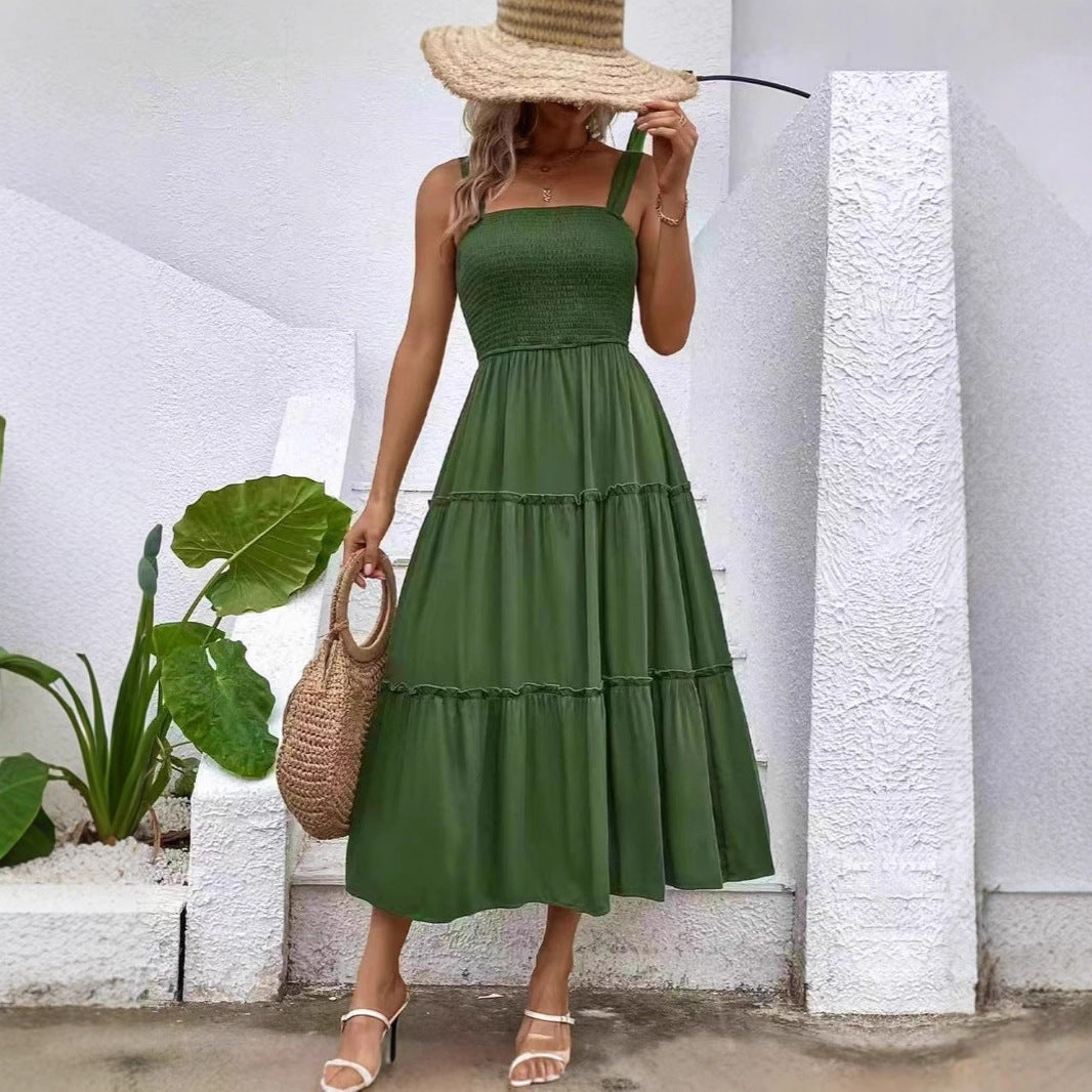 Damen Luftiges Maxikleid mit Rüschen und komfortablem Smock-Design R&B