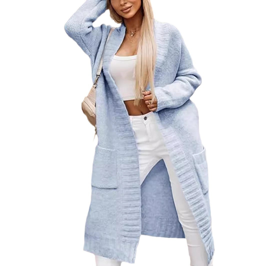 Damen Strickcardigan mit aufgesetzten Taschen und elegantem Design R&B