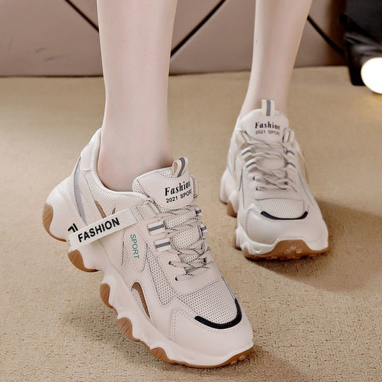 Damen Sportliche Sneakers mit atmungsaktiver Mesh-Oberfläche und ergonomischer Dämpfung R&B