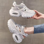 Damen Komfortable Chunky Sneakers mit atmungsaktiven Netzdetails R&B